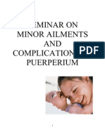 Seminar On Minor Ailments and Complications of Puerperium