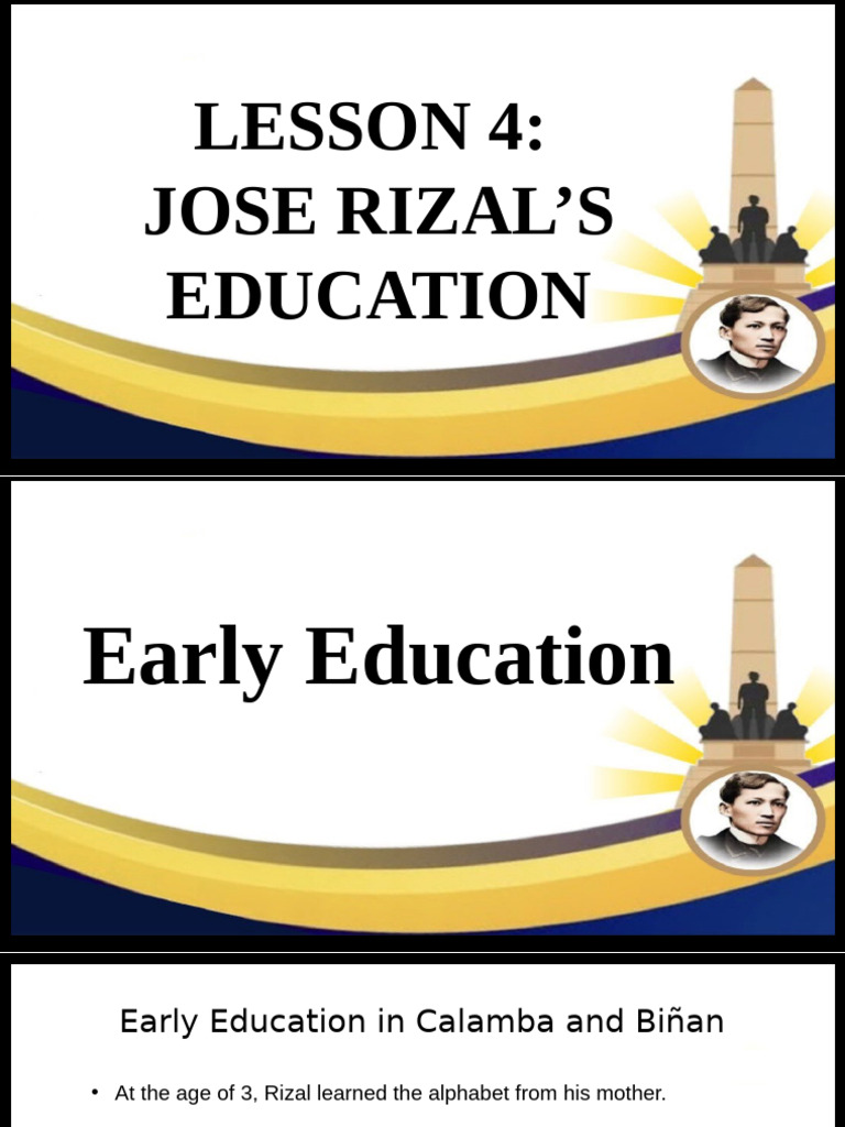 GEM9 - 4 - Rizal's Education | PDF | Academic Degree | Manila
