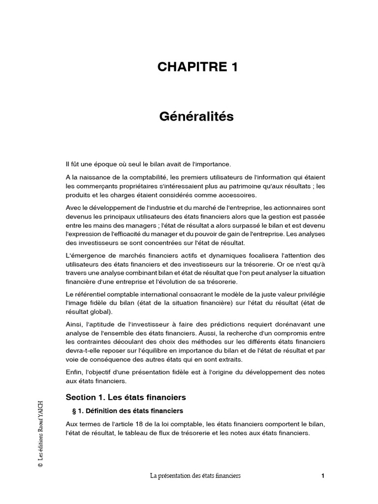 PEF - CH 1 - Generalites | PDF