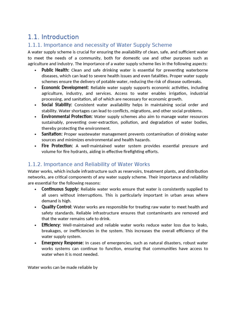 Importance of Water Supply Schemes | PDF | Aquifer | Precipitation
