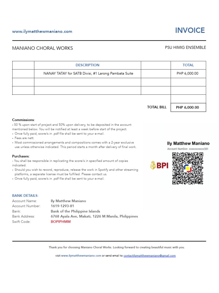 0109 PSUHE Invoice | PDF