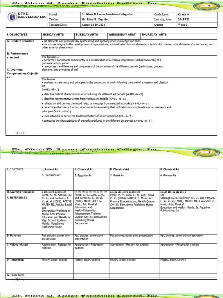 Grade 9 Week 2 | PDF