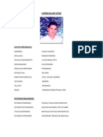 Curriculum Vitae Javier