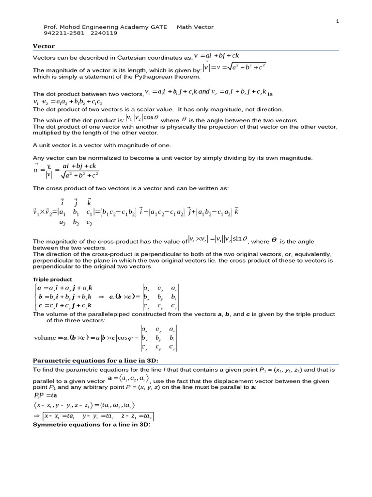 Shortest Distance Between Given Lines | PDF | Gradient | Vector Space