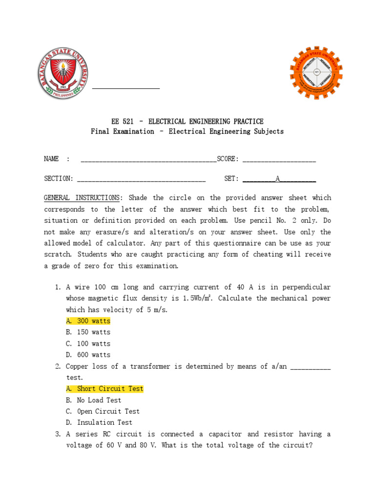 Final Exam Ee | PDF