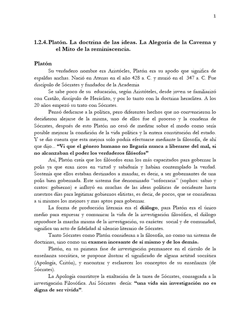 Ficha #4 - Platon | PDF