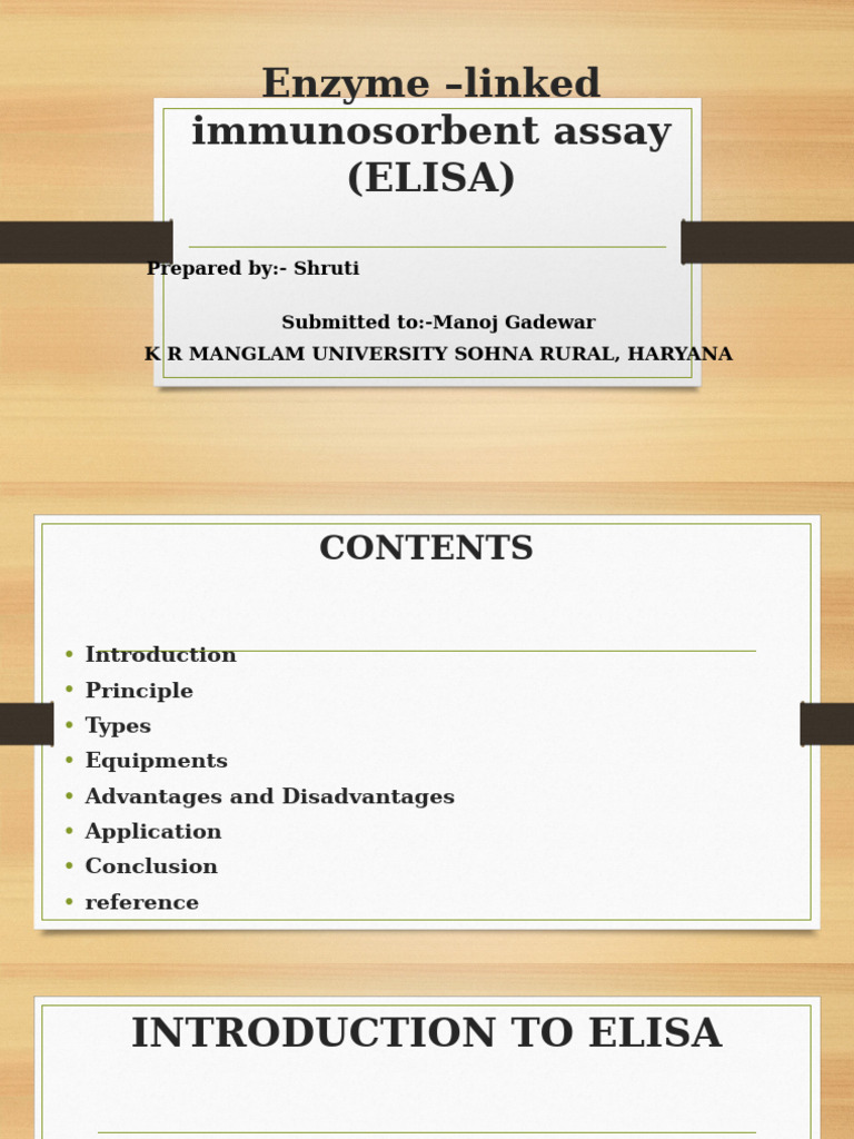Enzyme - Linked Immunosorbent Assay (ELISA) | PDF
