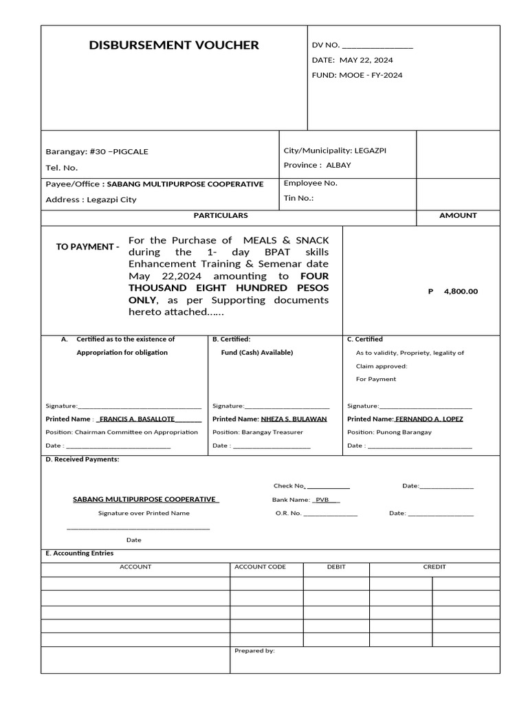 Sabang-Multi-4800-Bpats Training | PDF