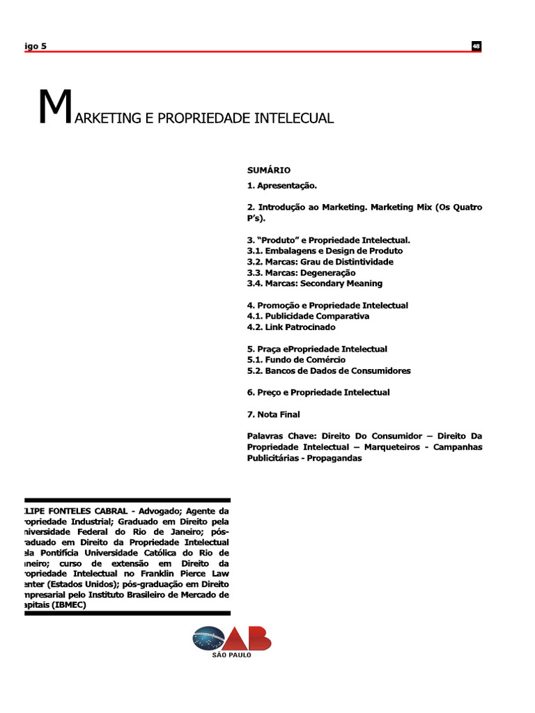 Marketing e Propriedade Intelectual | PDF