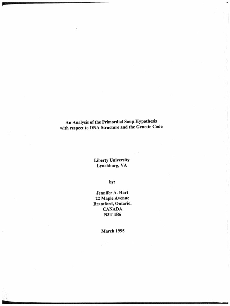 Analysis of the primordial soup pdf