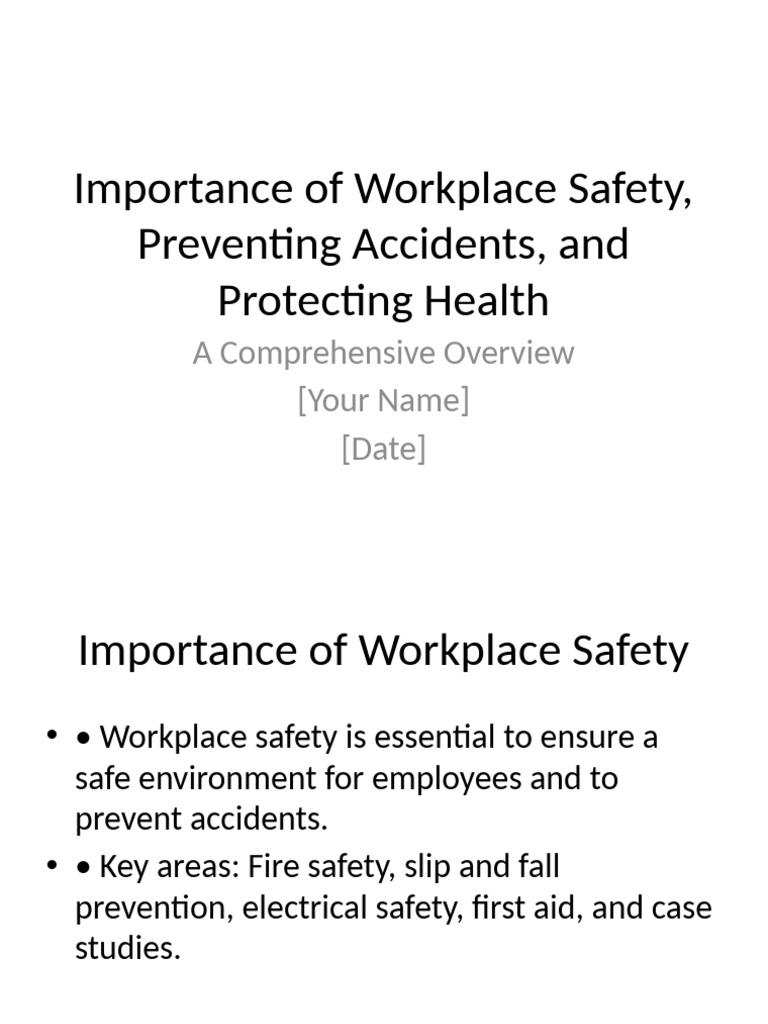 Workplace Safety Presentation Pdf
