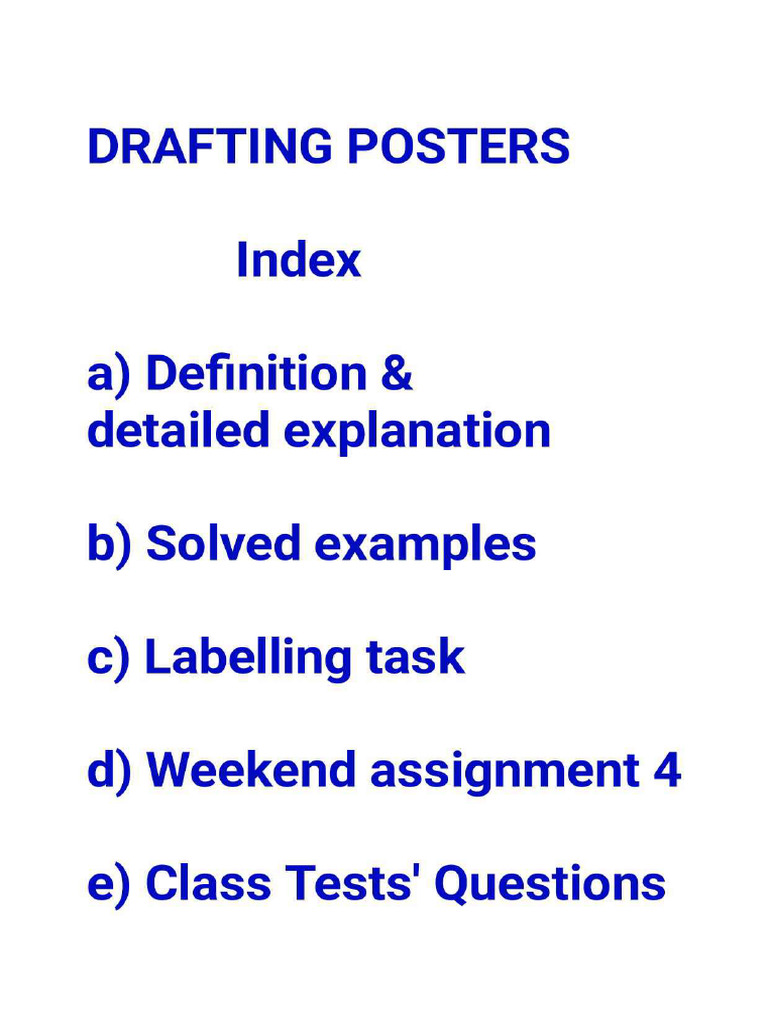 Class xi english poster making pdf