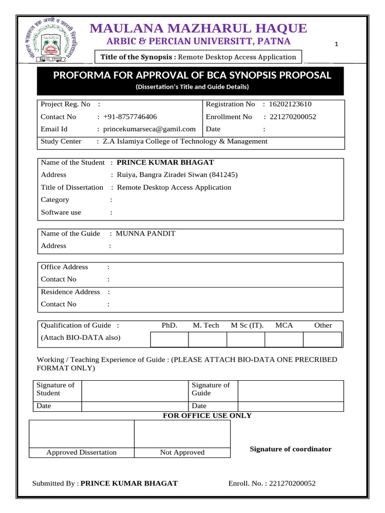 Bca Project | PDF