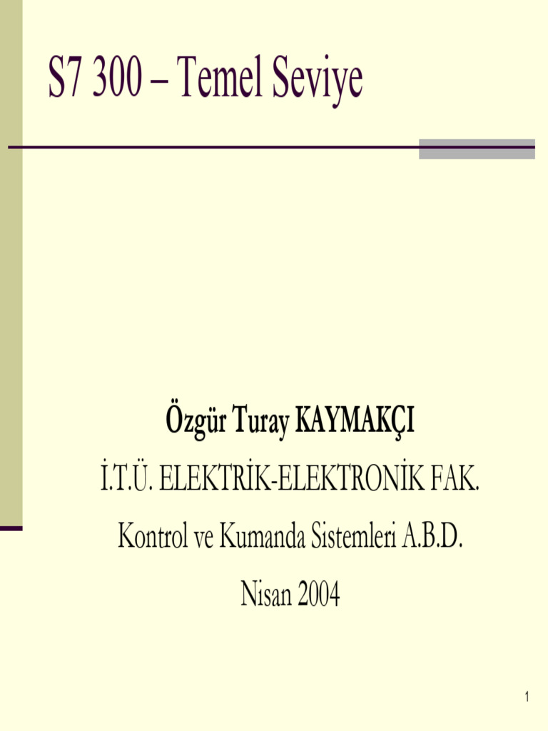 S7300TR Temel Seviye - 2 | PDF