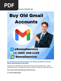 Top 6 Buy Old Gmail Accounts in Bulk (PVA, Old)