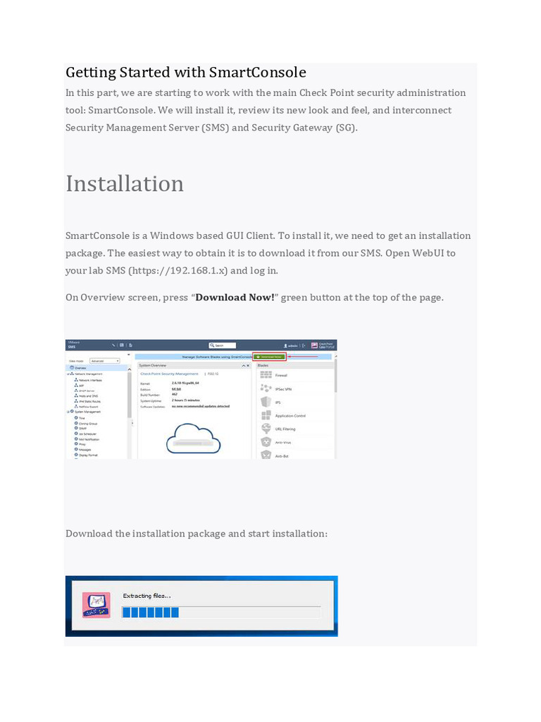 Getting Started With Smart Console | PDF