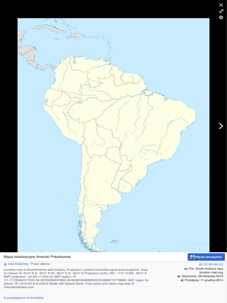 South America Laea Location Map - ModułMapadaneAmeryka Południowa ...