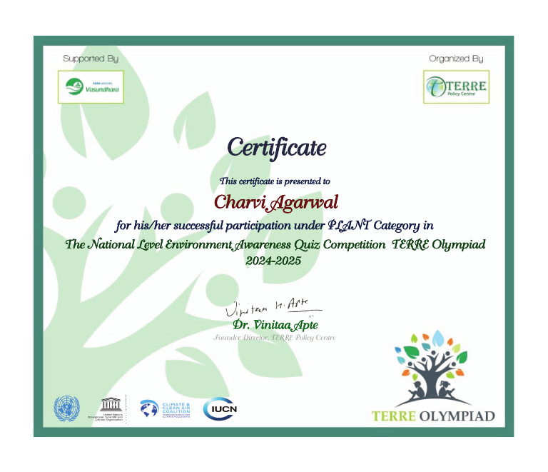 Charvi Certificate | PDF