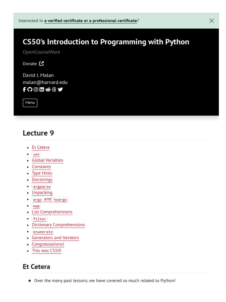 Cs 50-Harvard-Edu-P | PDF
