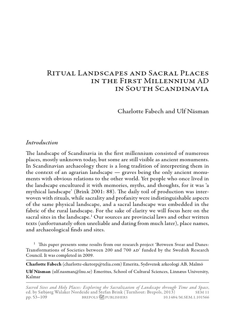 Ritual Landscapes Scandinavia | PDF