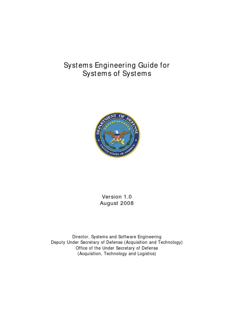 DoD Systems Engineering Guide For Systems of Systems 2008 PDF