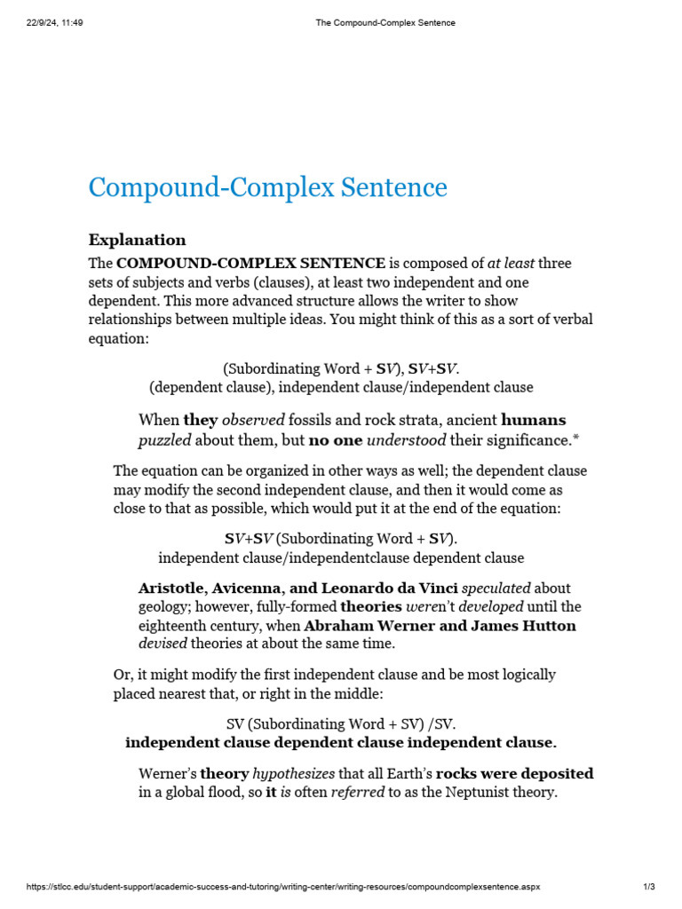 The compound complex sentence 2 pdf clause syntax