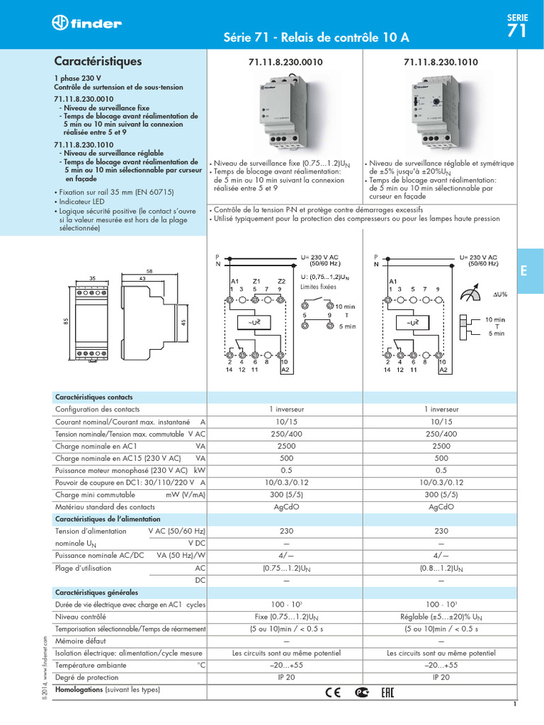 Relais De Contrôle De Phase F&F CKF-317 - Protection Réseau Triphasé + Neutre, Surveillance Fiable Pour Pompes Et Installations