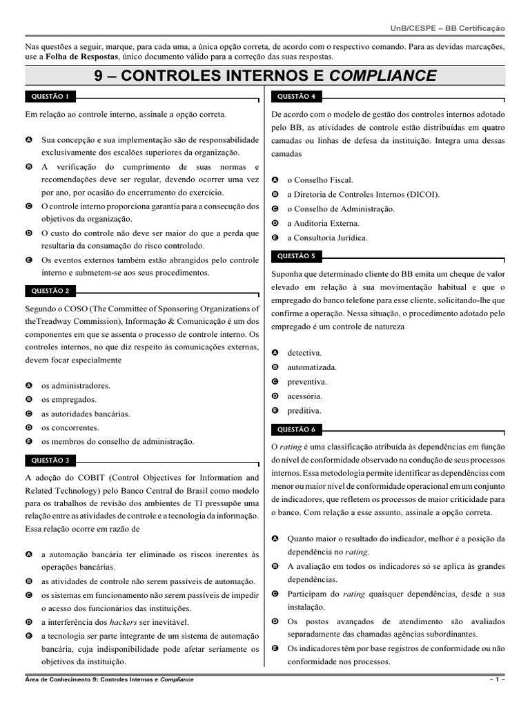 Controles Internos e Compliance | PDF