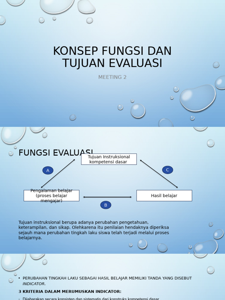 Konsep Fungsi Dan Tujuan Evaluasi Pdf