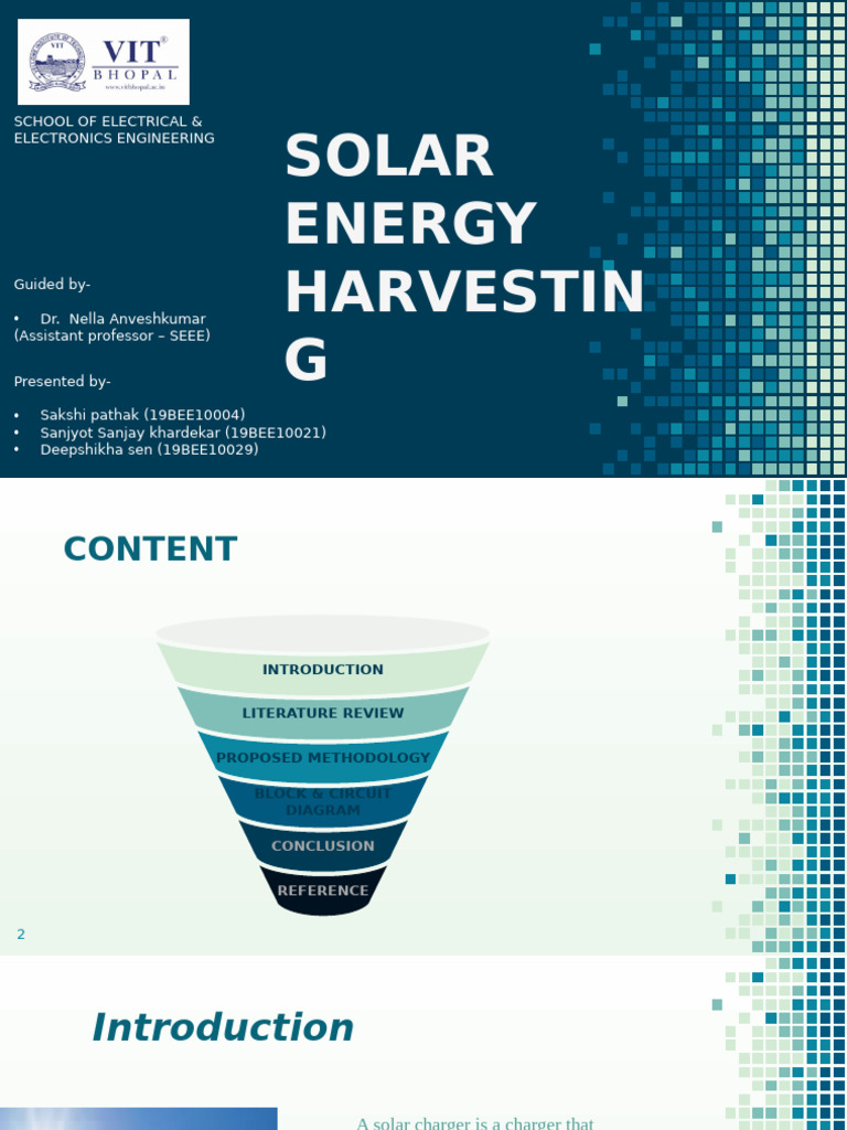 Solar Energy Harvesting - PPT | PDF