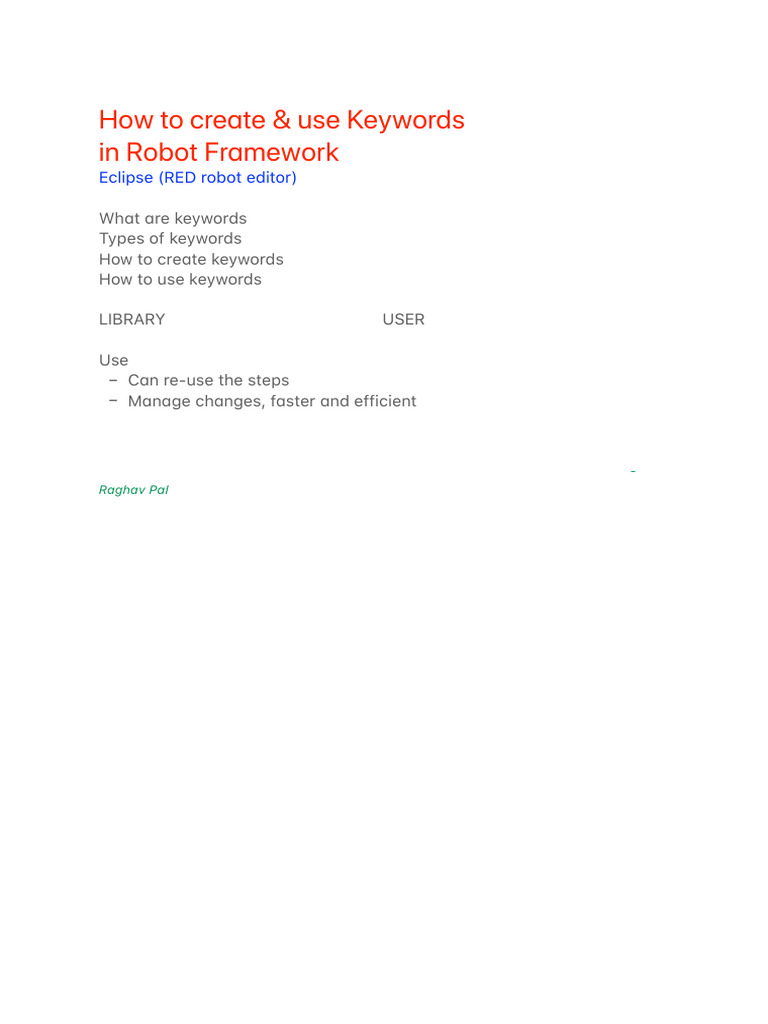 How To Create & Use Keywords | PDF