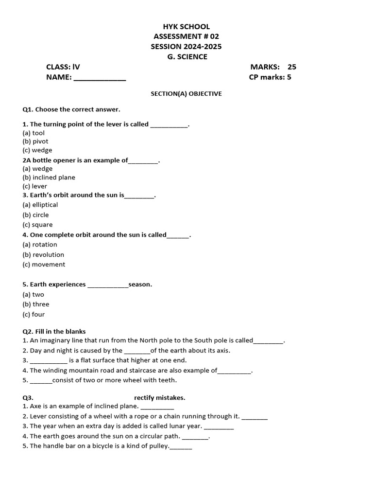 HYK SCHOOL LV CP 2 | PDF