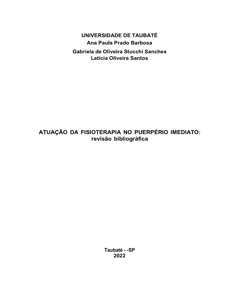 Modificações Fisiológicas No Puerpério | PDF