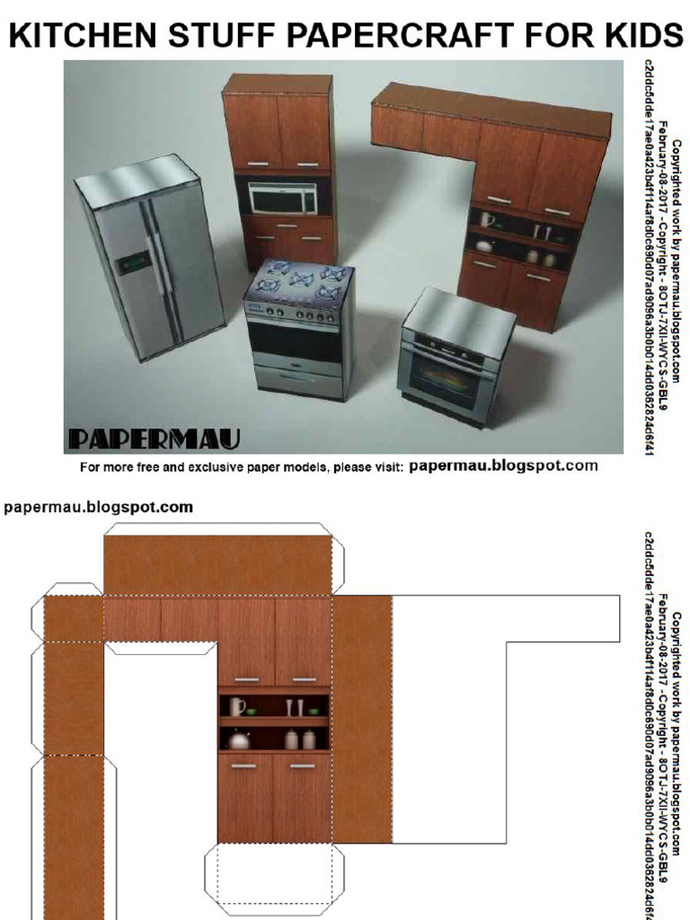 Kitchen.Stuff.Papercraft.by.Papermau.2017-2022-A4 | PDF