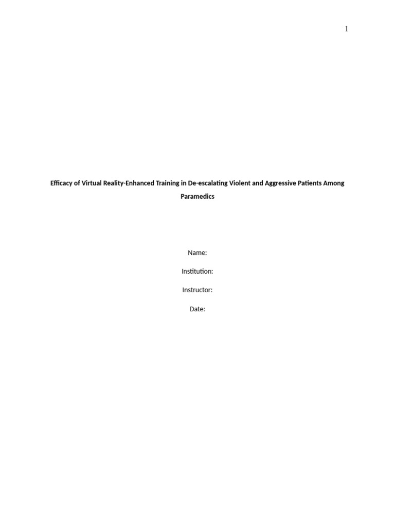 Efficacy of Virtual Reality | PDF | Virtual Reality | Simulation