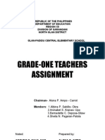 Grade-One Teachers Assignment