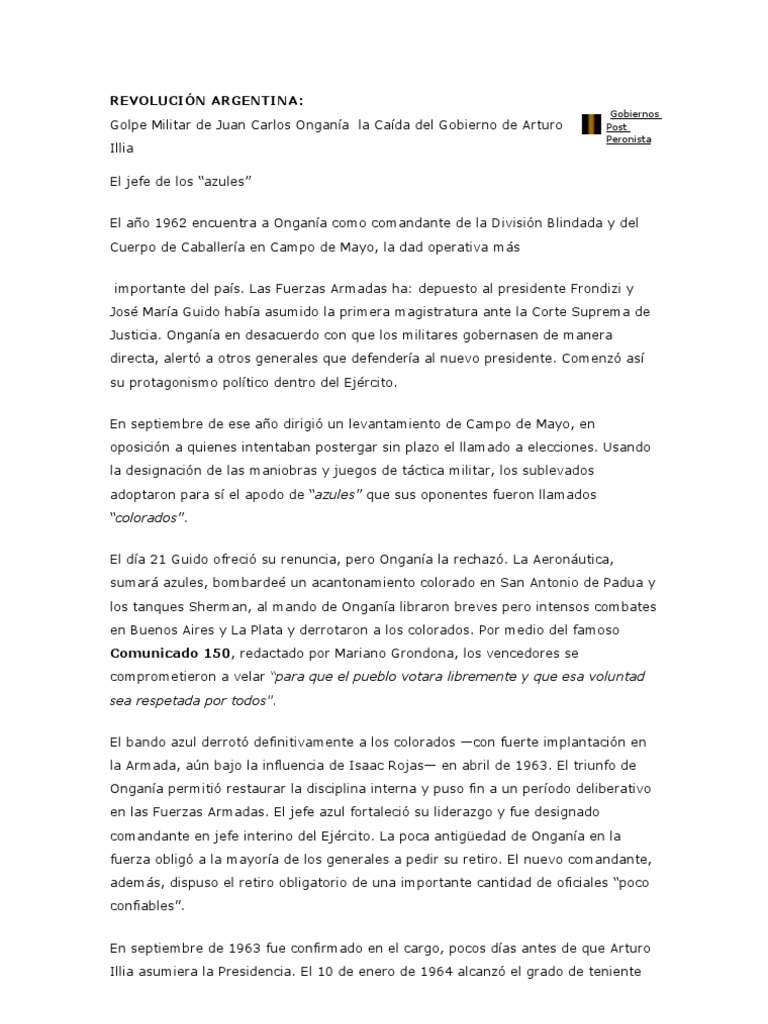 Azules y Colorados PDF Ciencia militar Conflictos