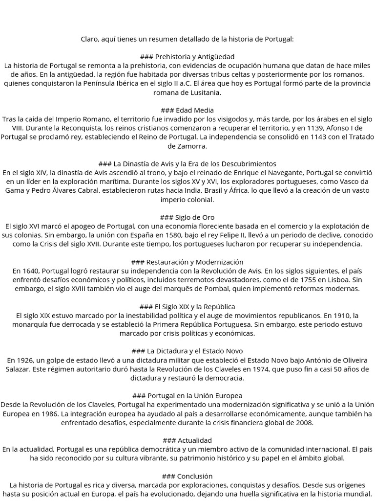 Historia de Portugal | PDF