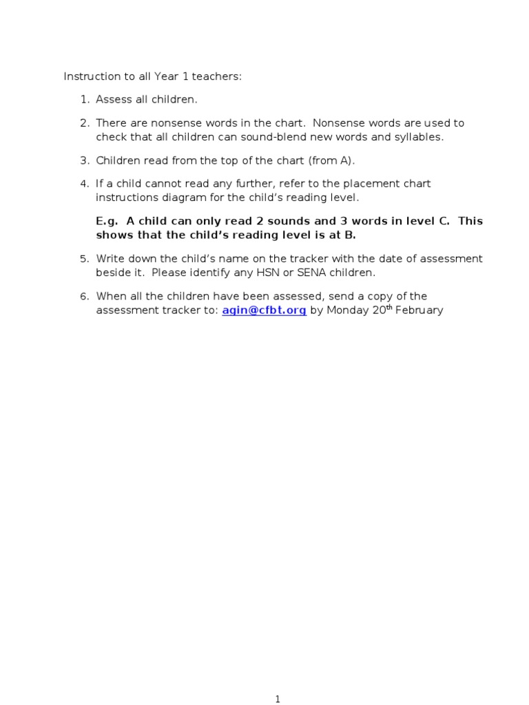 RWI Assessment Guidance for Year 1 | PDF | Linguistics | Semiotics