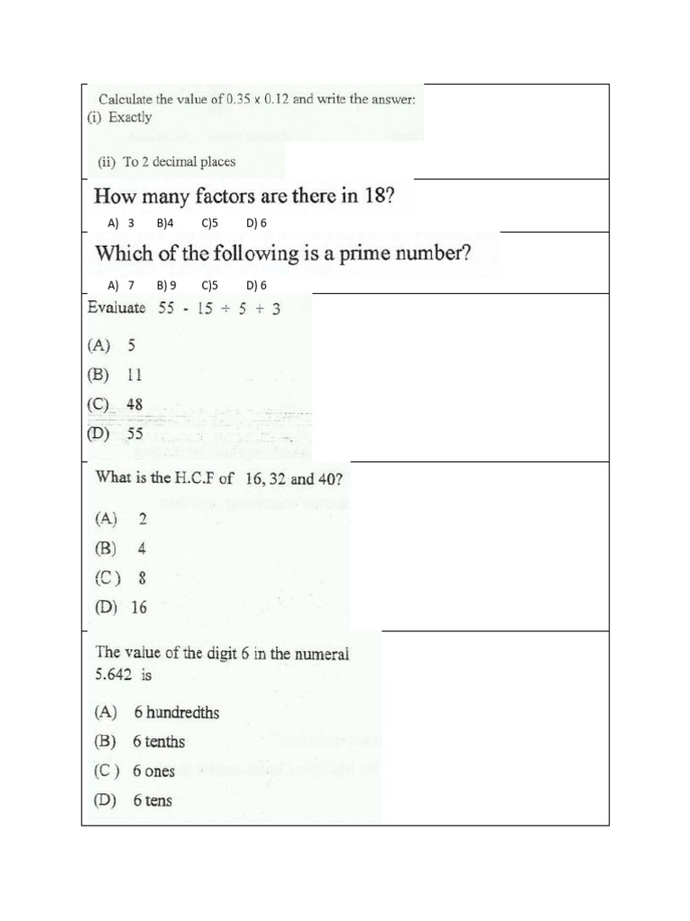 Form 1 Revision | PDF