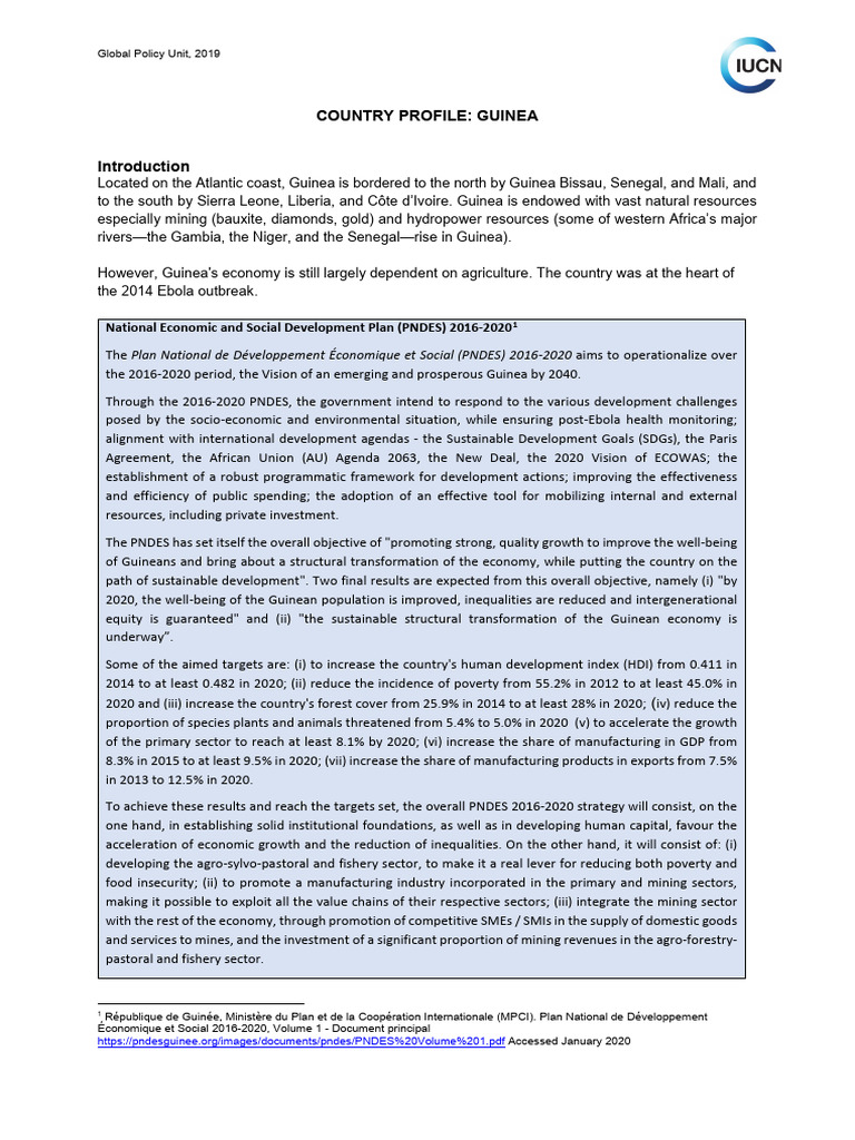 Guinea Country Profile | PDF