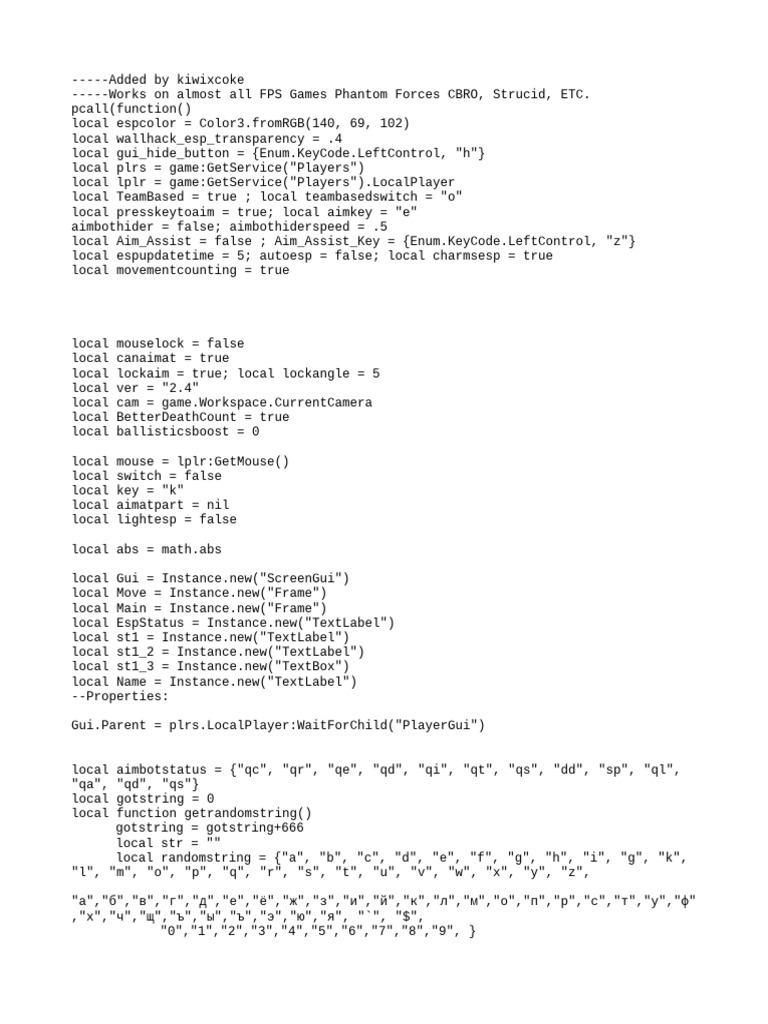 Aimbot and Esp - Todo Roblox ? | PDF