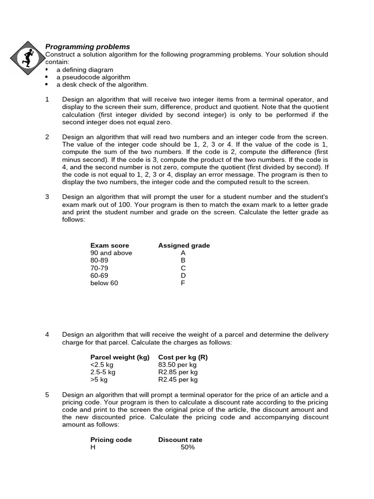 Programming Problems SU 4 | PDF | Discounting | Algorithms