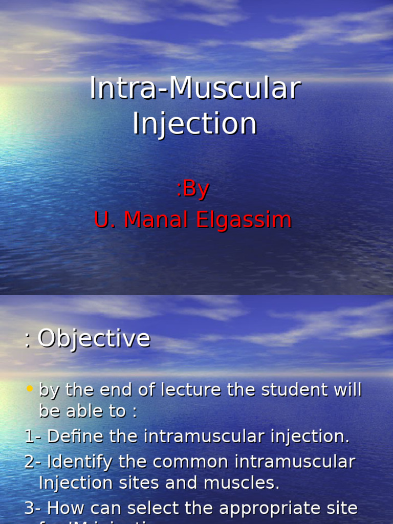 Intra-Muscular Injection | PDF