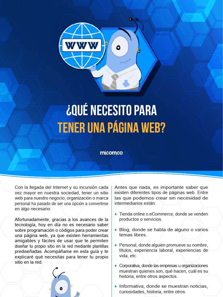 Que Necesito para Tener Una Pagina Web | PDF | Red mundial | Internet y web