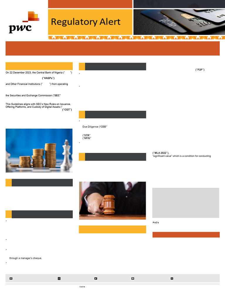 CBN Guidelines for VASPs Accounts 2023 | PDF | Cryptocurrency | U.S ...