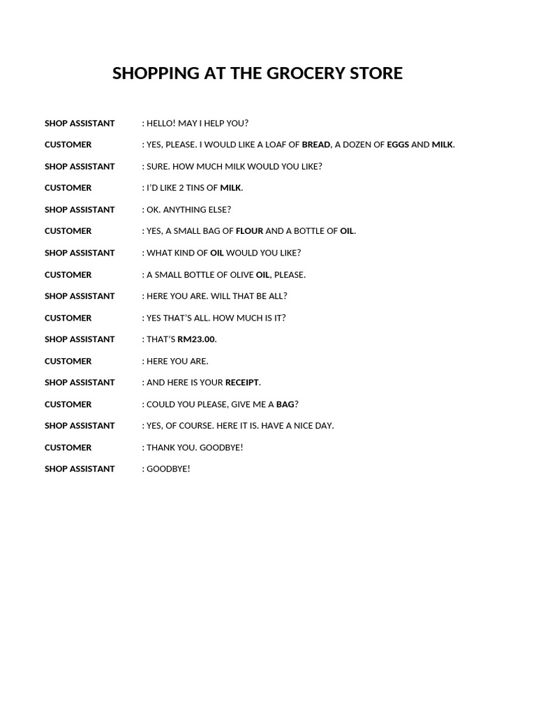 Shop Assistant | PDF
