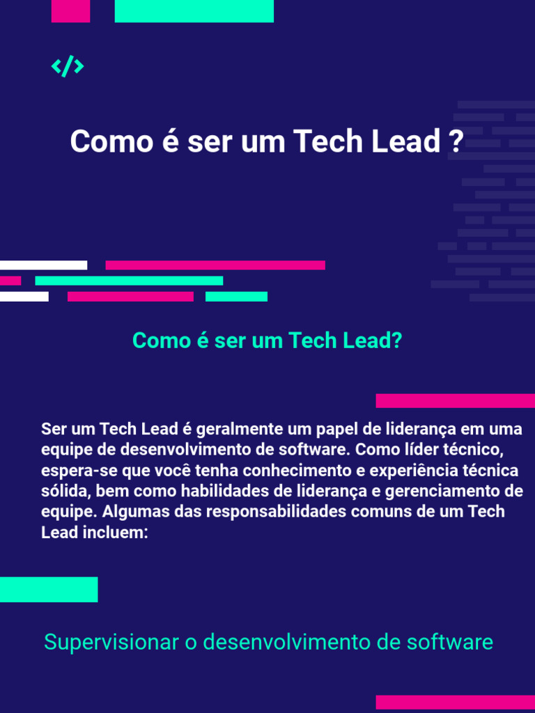 O Papel e Responsabilidades do Tech Lead | PDF | Negócios | Arte