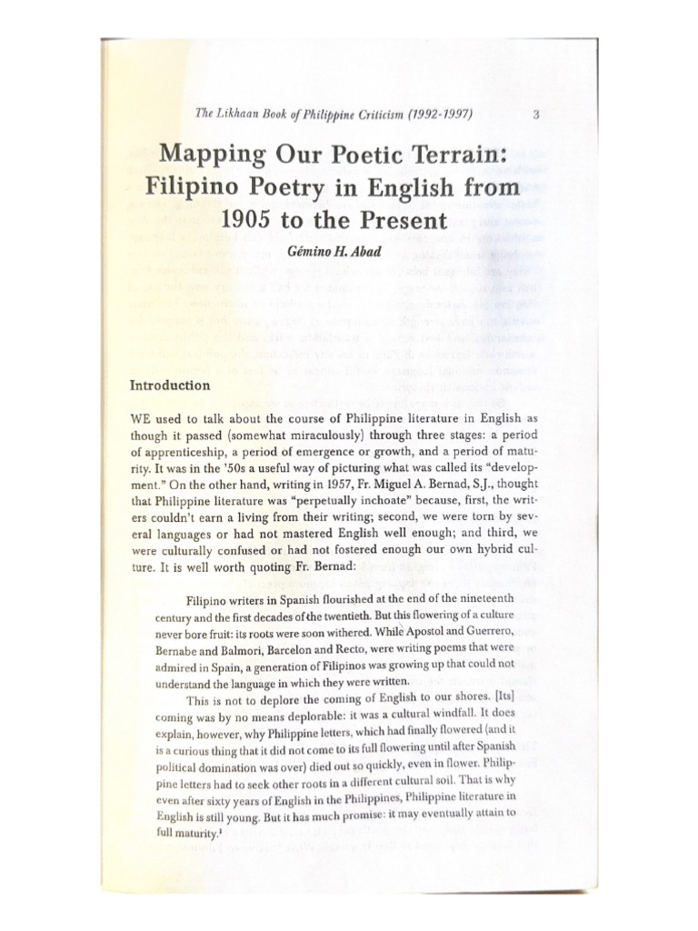 Mapping Our Poetic Terrain | PDF