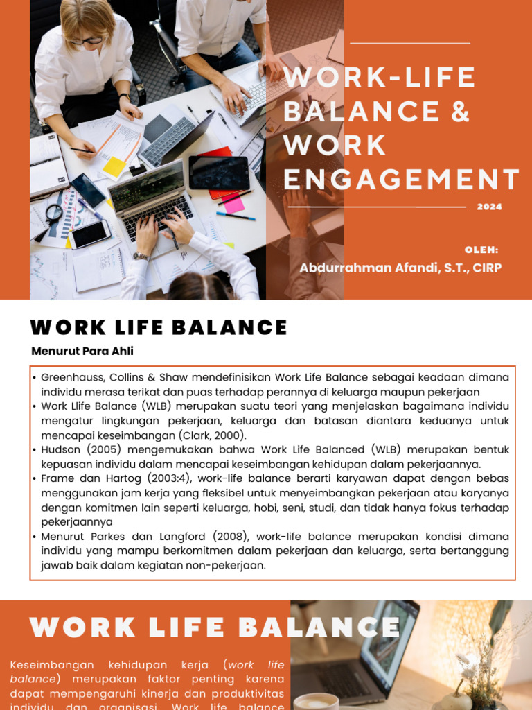 Work Life Balance & Work Engagement | PDF